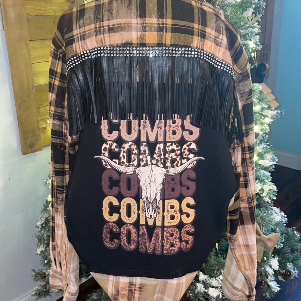 Flannel shirt custom . Luke combs ready for rodeo